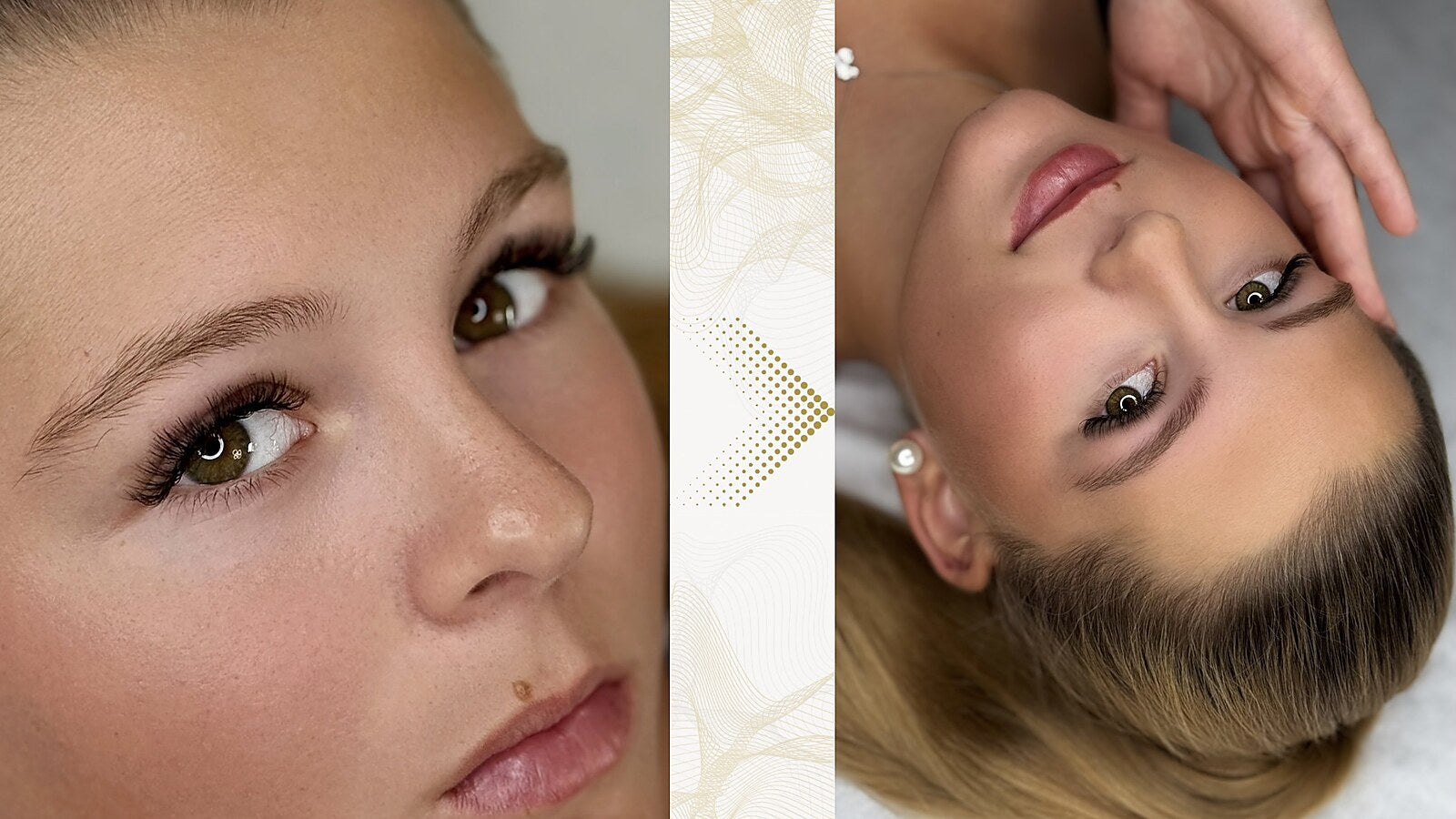 Augenbraue vor und nach der Hairstroke-Behandlung: Mehr Fülle. Ganz natürlich.